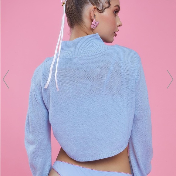 donated! NWOT Ballerina Crop Sweater - Picture 2 of 5